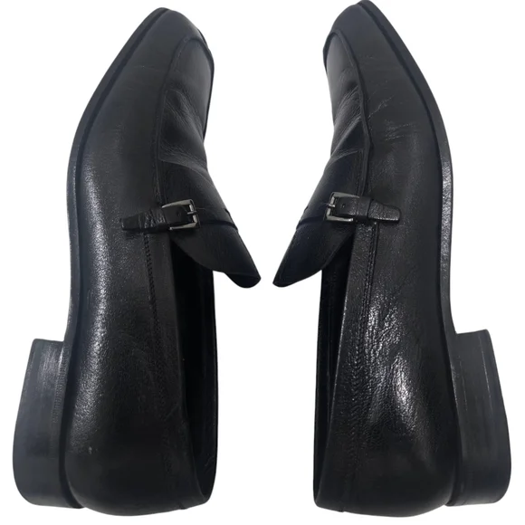 PRADA Men Black Soft Slip-on Single Strap Penny Loafers Designer Shoes Sz 10 - Picture 7 of 7